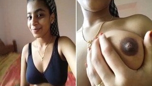 Pretty girl reveals her breasts to her partner