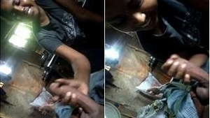 Tamil village girl Desi shows off her expert blowjob skills