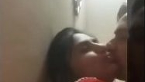 Desi siblings have sex in the bathroom while alone at home