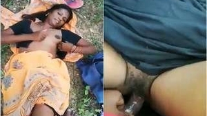 Tamil wife takes it outdoors and gets fucked hard