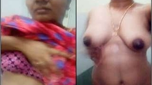 Exclusive video of a beautiful bhabhi getting naked for her lover