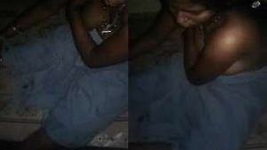 Tamil couple's home video of wife's big tits and oral sex