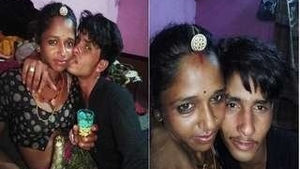 Desi housewife enjoys sex with her lover in front of her husband