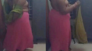 Indian wife gets naughty while changing into sexy lingerie