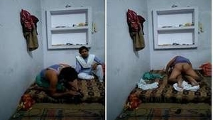 Pretty girl gets barely penetrated by her lover