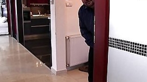 Spying Young Man Caught And Fucks Mature