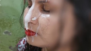 Sensual wife orgasms during passionate encounter with husband