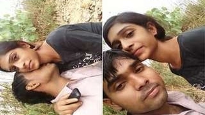 Desi lover's passionate outdoor romance