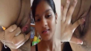 Naughty girl pleasures herself with her fingers in this hot video