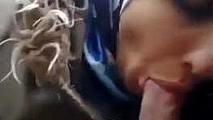 Turkish woman in hijab gives public oral pleasure