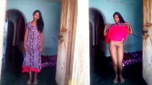 Indian girl reveals hairless vagina to lover in intimate video