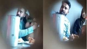 Adorable Indian girl giving a blowjob