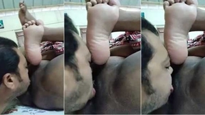 Indian husband drinks juice from his wife's vagina