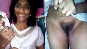 Indian housewife shows off her big tits and pussy