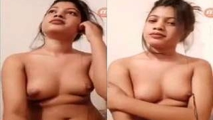 A stunning Bangladeshi girl reveals her breasts