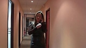 Female boss hard double penetrated by a pair of co worker