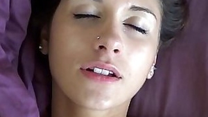 Perfect brunette teen fucked pov style