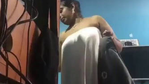 An Indian girl from a South Asian background engages in sexual activity with her partner