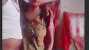 A mature Indian village couple discovered engaging in sexual activity