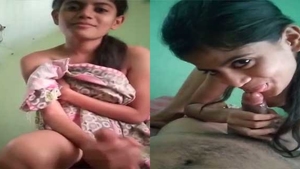 A stunning blonde from Dehati enjoys oral pleasure