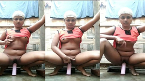 Lustful girl teases with her curvy body in a naughty video