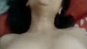 A beautiful girl pleasures herself with her partner