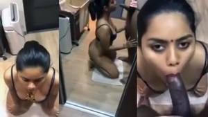 Desi wife gives an amazing blowjob to her coworker friend in a hotel