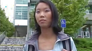 Asian Girl a face Fucked In A Car