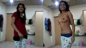 Indian girl stripping down and exposing her body
