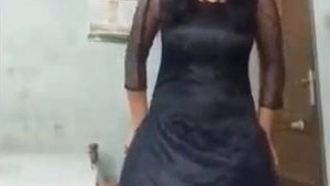 Cute girlfriend strips down for boyfriend