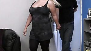 He bangs lovely blonde bbw at first date