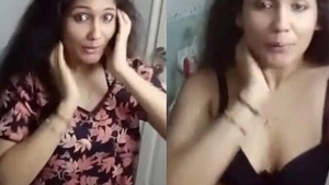 Sensual Indian woman Bhabi reveals herself in the restroom
