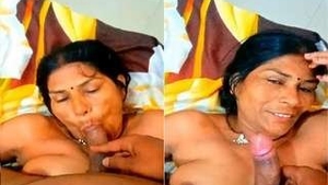 Indian MILF gives a sensual blowjob in amateur video