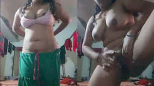 Indian beauties with large breasts receive spotlight in their self-filmed video