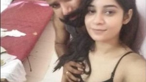 Cute couple's first time experiencing the pleasure of a handsome cock