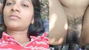 A beautiful Indian girl indulges in outdoor sex