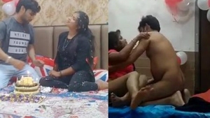 Desi bhabhi's birthday celebration turns into a wild fucking session