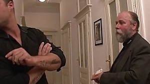 Old hubby pays him to fuck his young wife