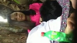 Indian college girlfriend's intimate area exposed outdoors