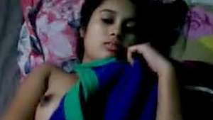Shy Indian girlfriend's alluring breasts