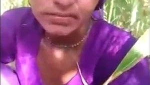 Mature couple has sex in the outdoors with village neighbors
