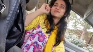 My boyfriend's clear Hindi language with his girlfriend's car