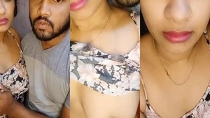 Indian bhabhi's boob show and quick fun on cam video leaks cum