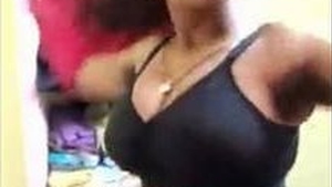 Cousin with big tits and hairy pussy gets fucked in the shower