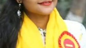 Watch a stunning girl with a natural hairy pussy get fucked hard