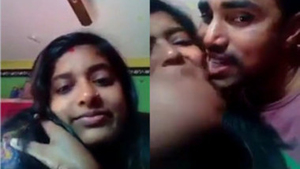 Desi couple films themselves in bedroom with seductive Indian student