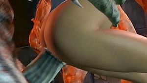 3d Anime Monsters fucking Hentai slut