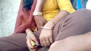 Telugu couple's amorous outdoor escapade in a public garden