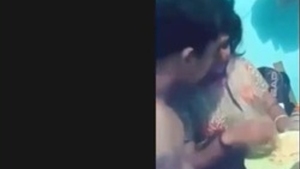 Amateur couple's steamy threesome with aunty
