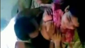 Big boobs and boob press in Indian village MMS scandal